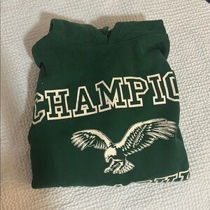 Edikted Dark Green  Hoodie with Eagle Design